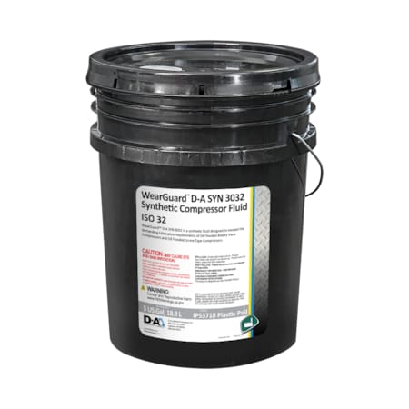 D-A Lubricant Co D-A WearGuard SYN 3032 Syn Blend Compressor Oil SAE 32 - 5 Gallon Pail IP53718